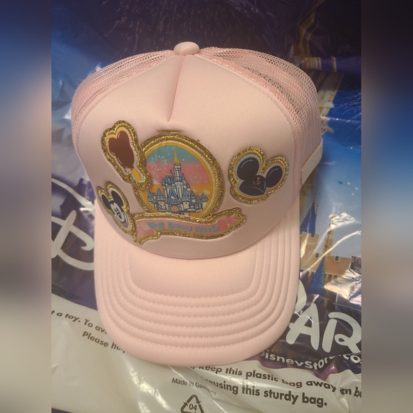 Accessories - 2025 Disney World Stoney Clover Lane Patches Patches Trucker Pink Cap Hat New
